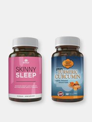 Skinny Sleep and Turmeric Curcumin Combo Pack