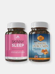 Skinny Sleep and Turmeric Curcumin Combo Pack