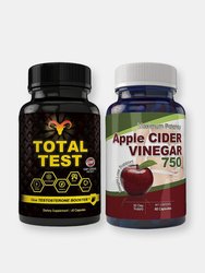 Total Test Testosterone Booster and Apple Cider Vinegar Combo Pack