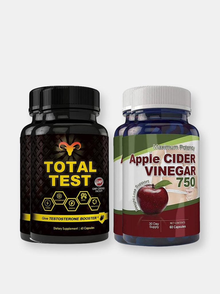 Total Test Testosterone Booster and Apple Cider Vinegar Combo Pack