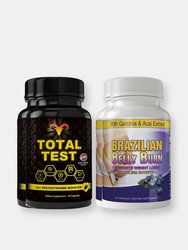 Total Test Testosterone Booster and Brazilian Belly Burn Combo Pack