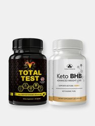 Total Test Testosterone Booster and Keto BHB Combo Pack