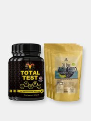 Total Test Testosterone Booster and Night Slim Skinny Tea Combo Pack