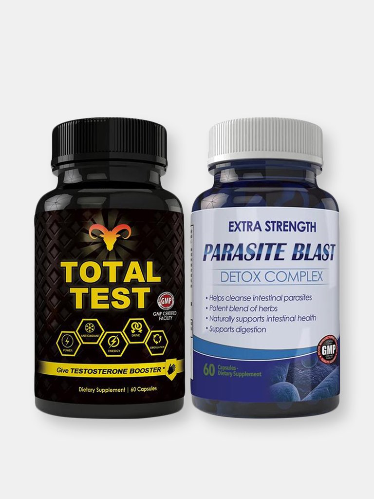 Total Test Testosterone Booster and Parasite Blast Combo Pack