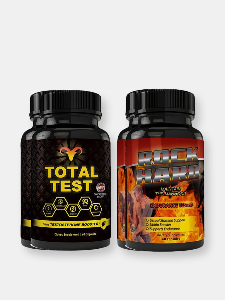 Total Test Testosterone Booster and Rock Hard Combo Pack