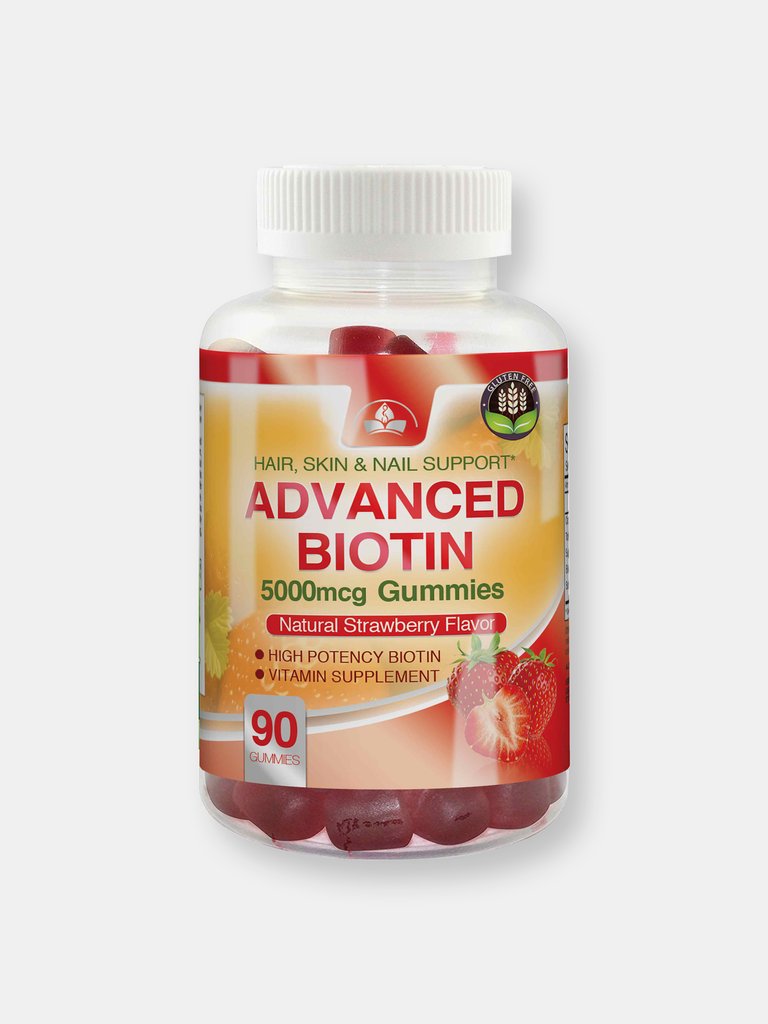 Totally Products Advanced Biotin Gummies 5000mcg (90 gummies)