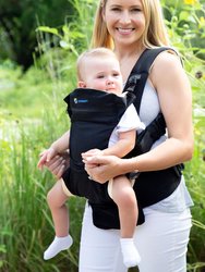 New Born to Toddler Baby Carrier Cotton - Black/Camel