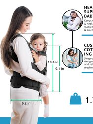 New Born to Toddler Baby Carrier Cotton - Black/Camel