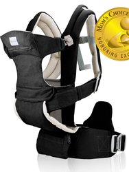 New Born to Toddler Baby Carrier Cotton - Black/Camel