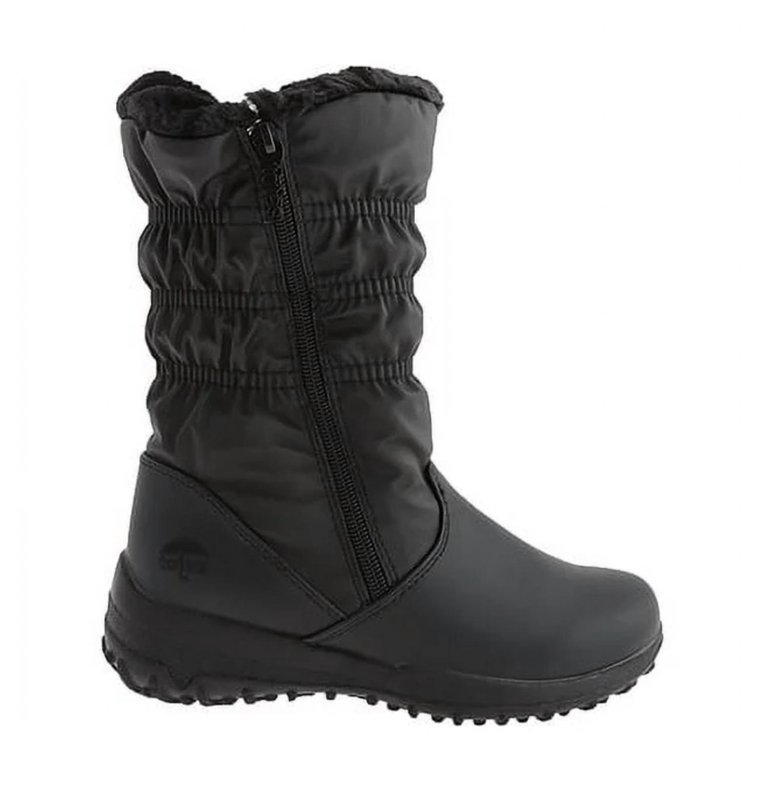 Women's Ruby Double Zip Boot In Black