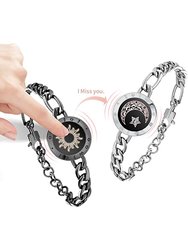 Sun And Moon Long Distance Touch Bracelets For Couples