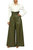 High Waist Vegan Leather Pants In Olive Green