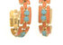 Hillary Hoops Earrings In Jean Blue & Bright Orange - Jean Blue & Bright Orange