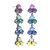 Women's Mini Multi-Ines Earrings In Smutt - Smutt