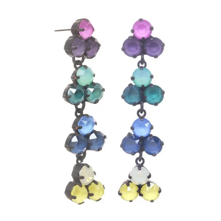 Women's Mini Multi-Ines Earrings In Smutt - Smutt