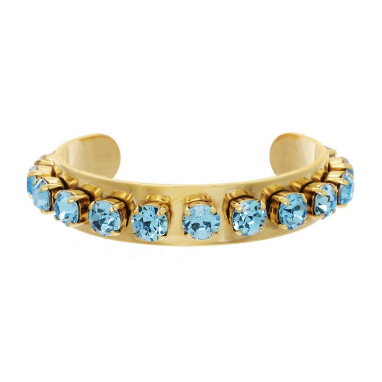 Women's Nyon Cuff Bracelet In Aquamarine - Aquamarine