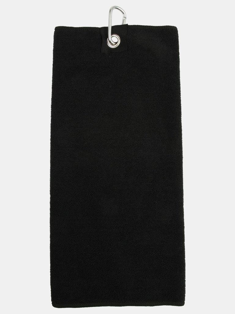 Towel City Microfiber Golf Towel - Black