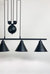 Carlo Black 4 Shade Pulley Lamp