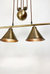 Carlo Satinated Brass 4 Shade Pulley Lamp