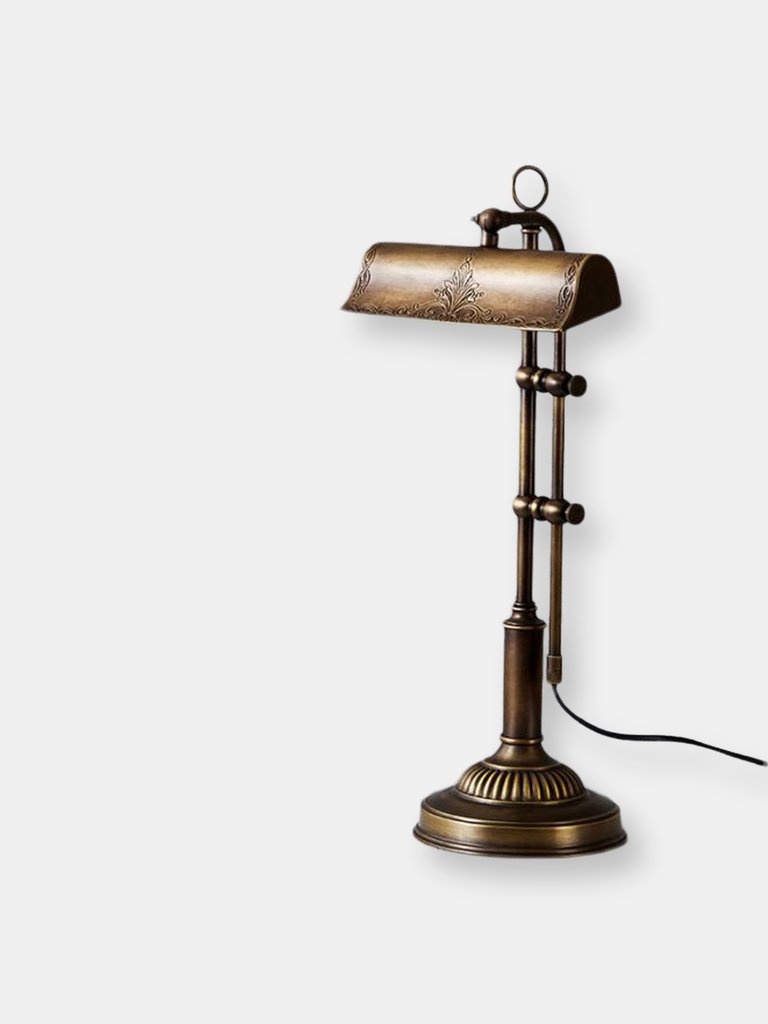 Deco Banker Metal Table Lamp