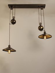 ODEON DOUBLE PULLEY HANGING LAMP