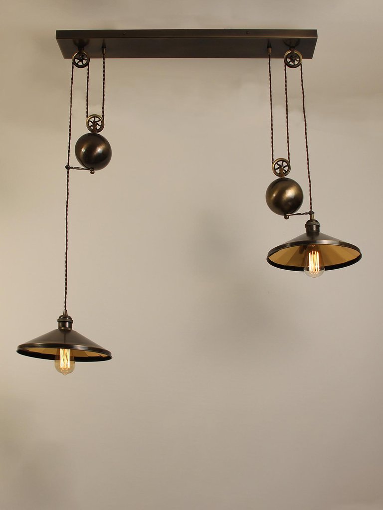 ODEON DOUBLE PULLEY HANGING LAMP