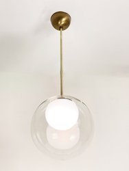 Perla Double Globe Glass Pendant Lamp