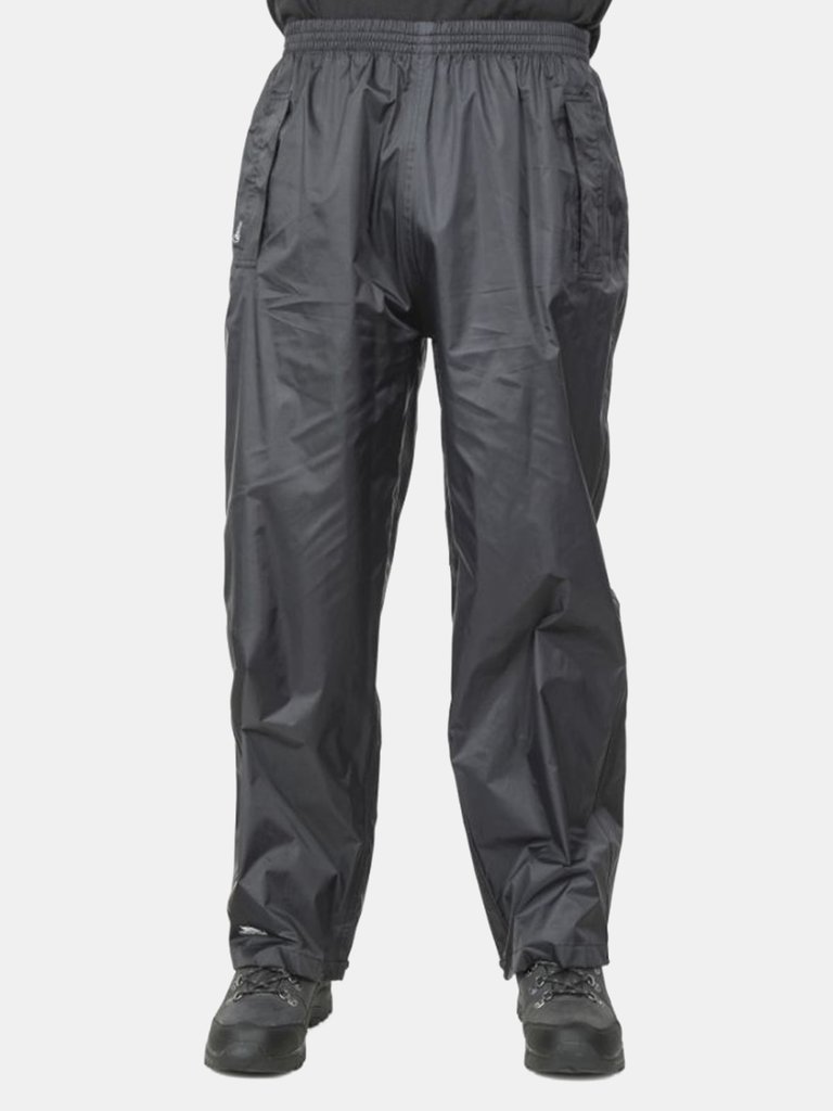 Adults Unisex Packa Packaway Waterproof Pants/Trousers - Black
