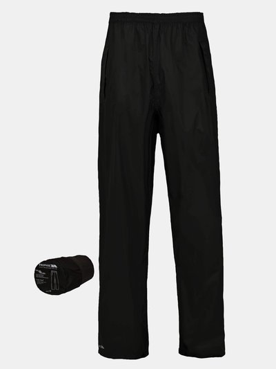 Trespass Adults Unisex Packa Packaway Waterproof Pants/Trousers - Black product