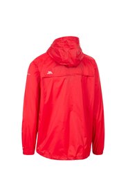 Adults Unisex Qikpac Packaway Waterproof Jacket - Red