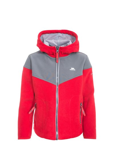Trespass Boys Bieber Hooded Fleece Jacket - Red product