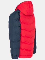 Childrens Boys Sidespin Waterproof Padded Jacket - Red/Black