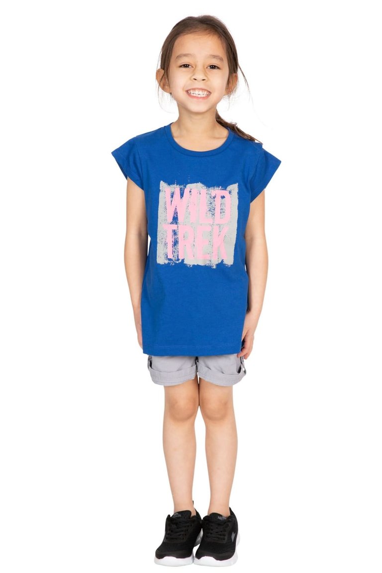 Childrens Girls Arriia Short Sleeve T-Shirt - Blue Moon - Blue Moon
