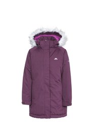 Childrens Girls Fame Waterproof Parka Jacket - Potent Purple