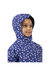 Childrens Girls Hopeful Waterproof Rain Jacket - Dark Blue/Pink Print