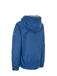 Childrens Girls Impressed Waterproof Jacket - Blue Moon