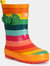 Childrens/Kids Puddle Galoshes Boots - Multicolored Stripe