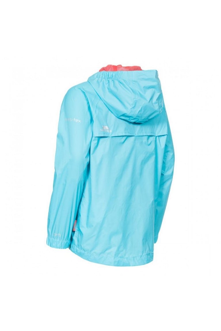 Childrens/Kids Qikpac Waterproof Packaway Jacket - Aquatic