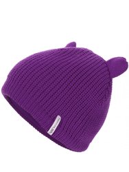 Childrens/Kids Toot Knitted Winter Beanie Hat - Plum - Plum