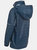 Childrens Unisex Totam Zip Up Packaway Waterproof Jacket - Navy Dash