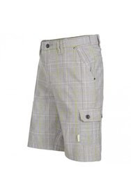 Earwig Mens Cargo Shorts - Oatmeal Check