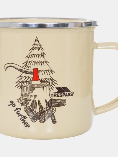 Trespass Elma Enamel Camping Mug - Timber Print - One Size product
