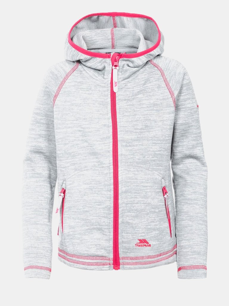 Girls Goodness Fleece Jacket - Platinum Marl - Platinum Marl