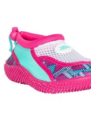 Girls Squidette Aqua Shoes - Pink Lady Print
