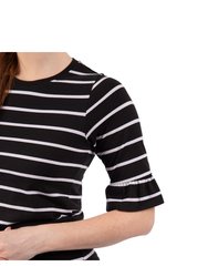 Hokku Contrast Striped T-Shirt - Black/White