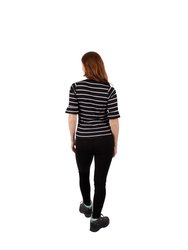 Hokku Contrast Striped T-Shirt - Black/White