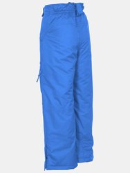 Kids Unisex Marvelous Ski Pants With Detachable Braces - Blue