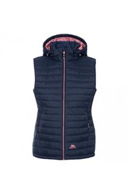 Ladies Aretha Casual Gilet - Navy Dusty Rose