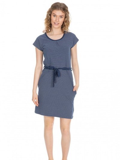 Trespass Lidia Womens Round Neck Cotton Dress - Navy Stripe product