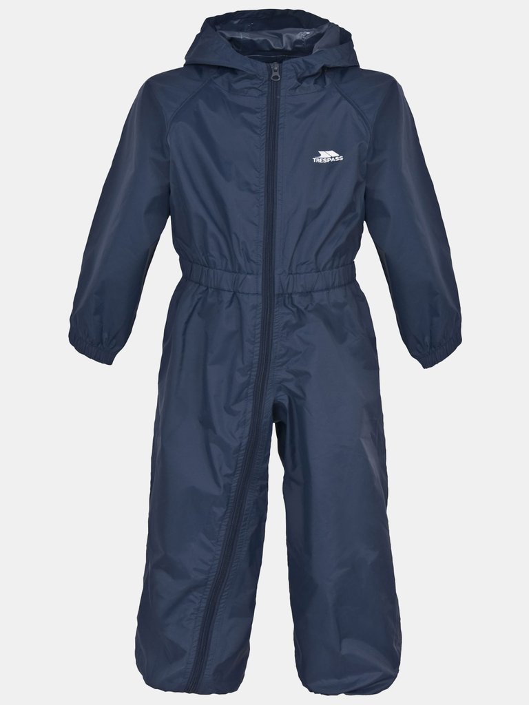 Little Kids Unisex Dripdrop Padded Waterproof Rain Suit - Navy Blue - Navy Blue
